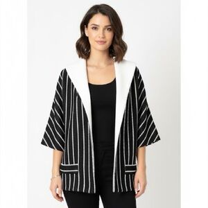 VINTAGE JULIE MILLER PINSTRIPED SWEATER BLAZER